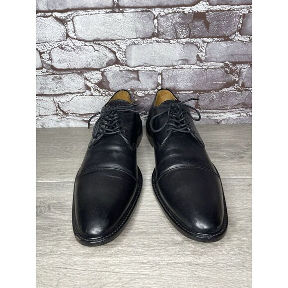 Wall+Water Black Leather Cap Toe Brogue Oxfords Shoes Men’s Sz 13M US/46EU Italy main image 14